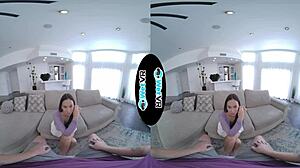Huge Thick Dick Slides Deep into Skinny Brunette in Vr