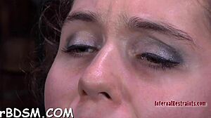 Cheerful Brunette Plays With New Dildo Toy