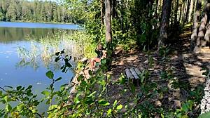 I spied on her masturbating outdoors. She asked for my cock. So slutty!