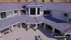 Softcore shower sex before a wild swinger massage!