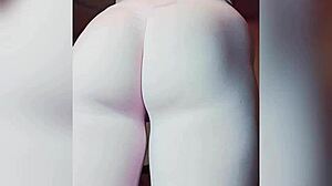 Shy teen reveals virgin tits and big ass casually.