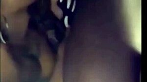 The freaky redbone tranny with a big black cock performs a blowjob. She shows off her ebony ass in this transsexual scene.