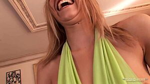 blonde with juicy tatted ass moans louder each thrust