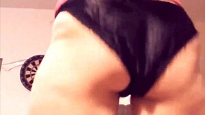 silky black panty dance