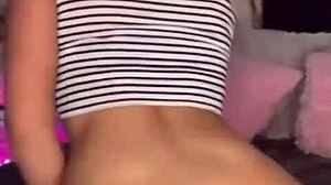 Hot teen 18+ shakes big ass and tits on webcam 😍