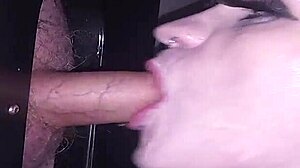 Lyrik Allure's Sloppy Gloryhole Blowjob Ends With Facial