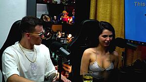 Ruan couldn’t resist kissing Natasha Naturista by the sea!