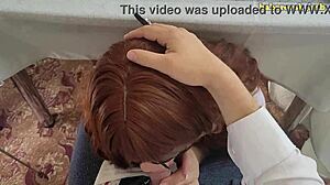 Young Redhead Student Deepthroats Hard Cock
