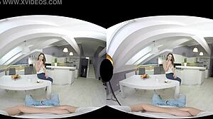 Caroline Ardolino, hot brown-haired MILF masturbates.