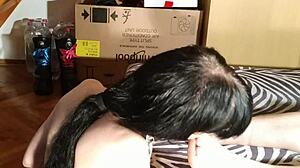 Goth Slave Girl's Foot Fetish Ritual