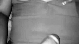 I masturbate with vibrator before his big black cock