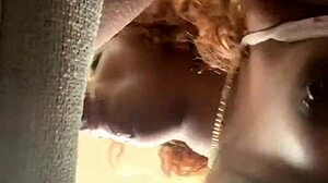 Ebony Slut Gives Sloppy Blowjob To Monster Cock In POV