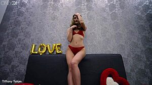 Tiffany Tatum Swallows Cum After Blowjob And Doggystyle With Blonde Skinny Small Tits