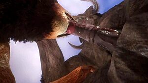 Minotaur Assfucks Lion And Cums In His Mouth During Wildlife Encounter