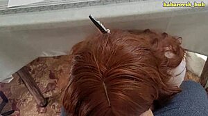 Young Redhead Student Deepthroats Hard Cock