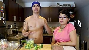 Pasta Then Blowjob With Henry And Veronika