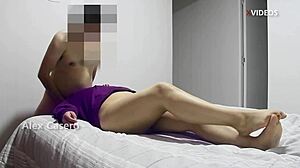 stepsister gets playful and offers ass