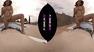 vr latina neighbor craving outdoor pool action pov