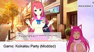 Vtuber LewdNeko gets wild in Koikatsu Party Part 2 outdoors 😈