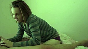 Brunette Smokes Cigarette While Sucking Dick