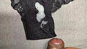 I Cum On My Best Friend's Black Lace Panties