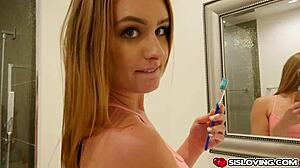 دايزي ستون منحنية لنيك أخيها غير الشقيق القوي