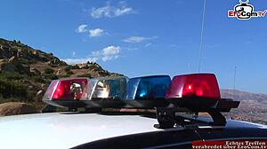 blonde milf with big tits in outdoor encounter ending with facial