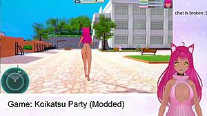 Vtuber LewdNeko gets wild in Koikatsu Party Part 2 outdoors 😈