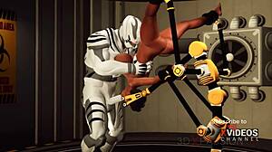 Big tits beauty fucked hard in restraints