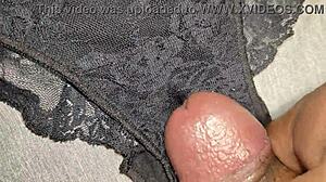 I Cum On My Best Friend's Black Lace Panties