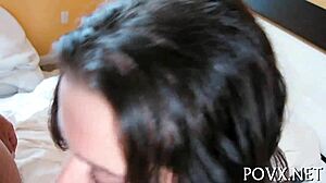 sex model adriana lynn with perfect body gets hardcore pov fucking and blowjob