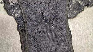 I Cum On My Best Friend's Black Lace Panties