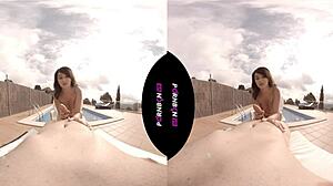 vr latina neighbor craving outdoor pool action pov