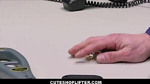 cute shoplifter demi hawks caught and fucked by security guard