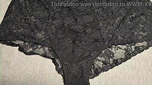 I Cum On My Best Friend's Black Lace Panties