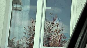 Did You See That Naked Milf In Stockings Without Panties Washing Windows In Public Taxi