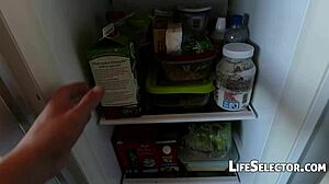 In this porn fantasy turned reality, a brunette pornstar with small tits interacts with a blonde in POV hardcore scene