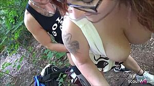 i'm in the berlin zoo with teen jenny for a mmf threesome, oh god it's so wild but i forgot the condom again