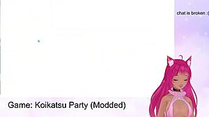 Vtuber LewdNeko gets wild in Koikatsu Party Part 2 outdoors 😈