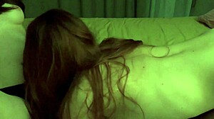 Lesbian homemade fingering session