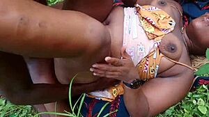 Hardcore fucking on africa tour with big african dick