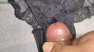I Cum On My Best Friend's Black Lace Panties