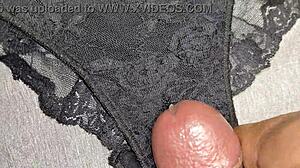 I Cum On My Best Friend's Black Lace Panties