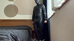 Wearing The Latex Collection Catsuit