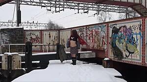 snowbeauukf... damn, outdoor indian babe masturbating nude