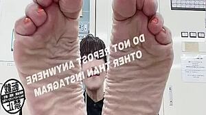 feeling the thrill of asian feet in the office