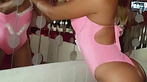 briana moon does striptease in shower outdoor cosplay, then anal assfuck