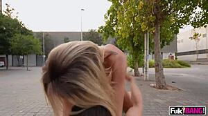 Ada Lapiedra Shows Deepthroat Skills in Public with Blowjob and Facial
