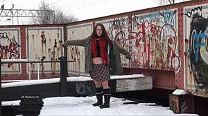 snowbeauukf... damn, outdoor indian babe masturbating nude