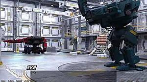 Stranded in Space 18: Flirting with Half-Robot Girl in Revealing Outfit, Big Tits Tease Cock